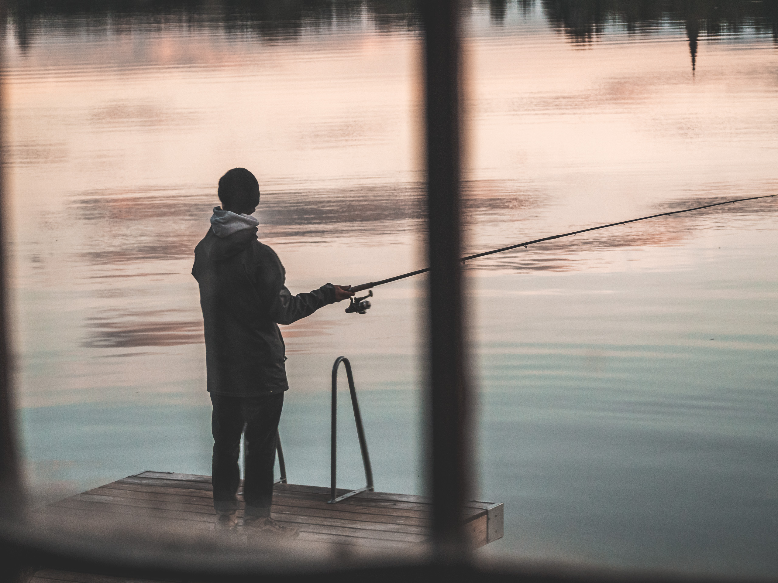 Steffen on the fishing rod